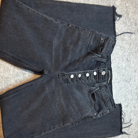 Denim Forum Yoko High Rise Slim Jeans Washed Black Size 26 👖🖤 - Picture 6 of 12